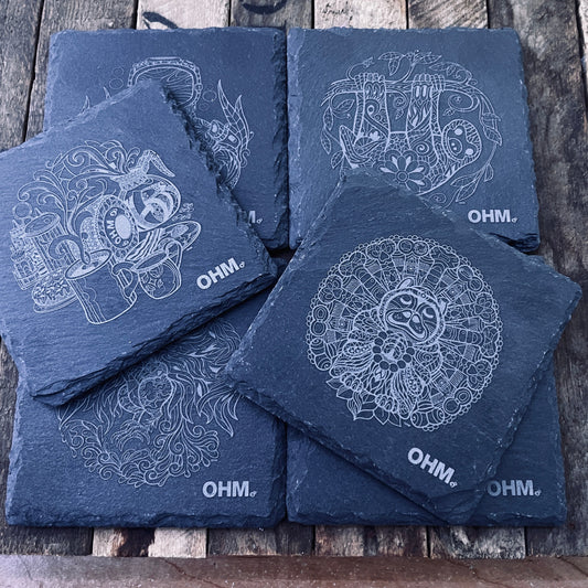 OHM Slate Coasters (Set of 6)