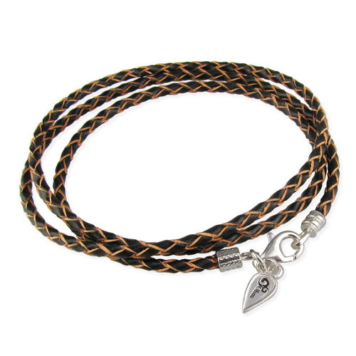 Lobster Clasp Leather Wrap Bracelet (Retired)