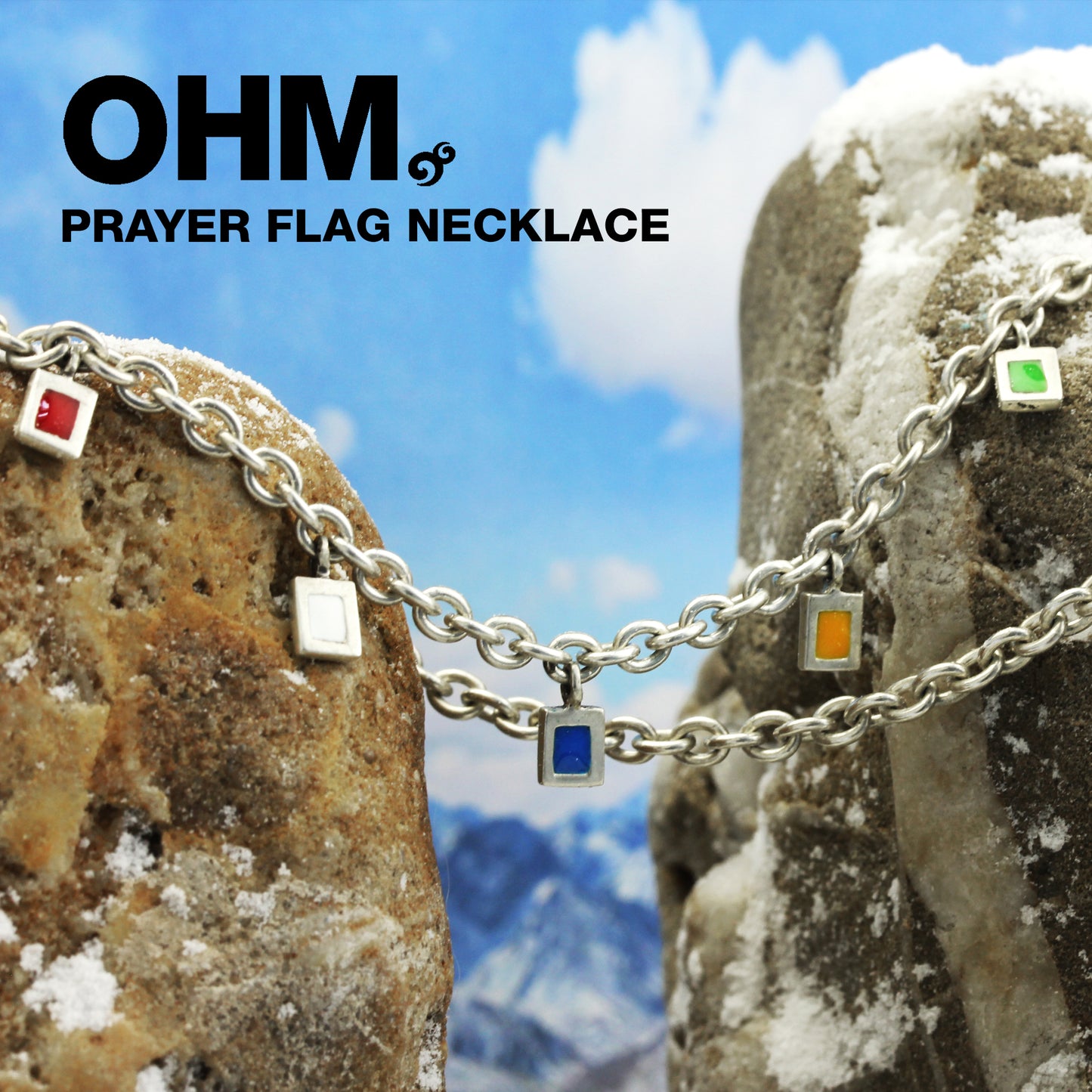 OHM Prayer Flag Necklace