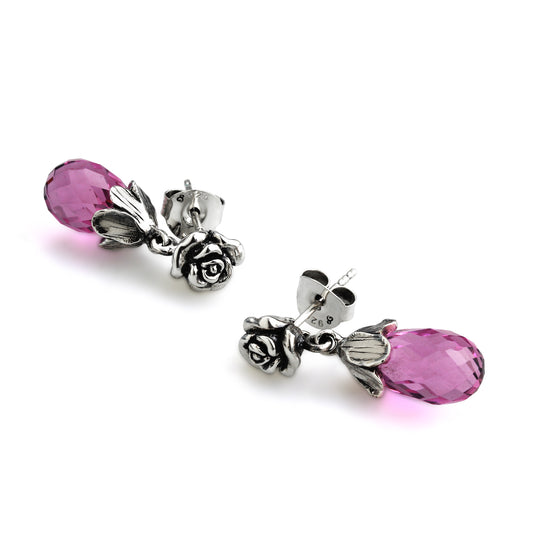 Periwinkle Rose Petal Earrings