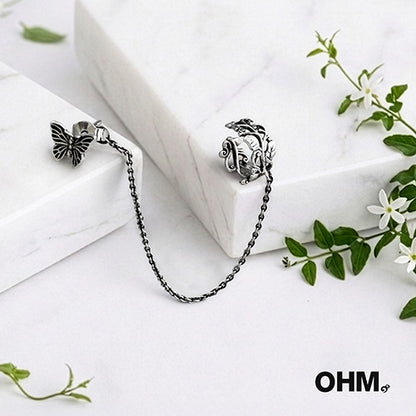 Flutter Fearless Earrings With Veritas Vine Ear Cuff
