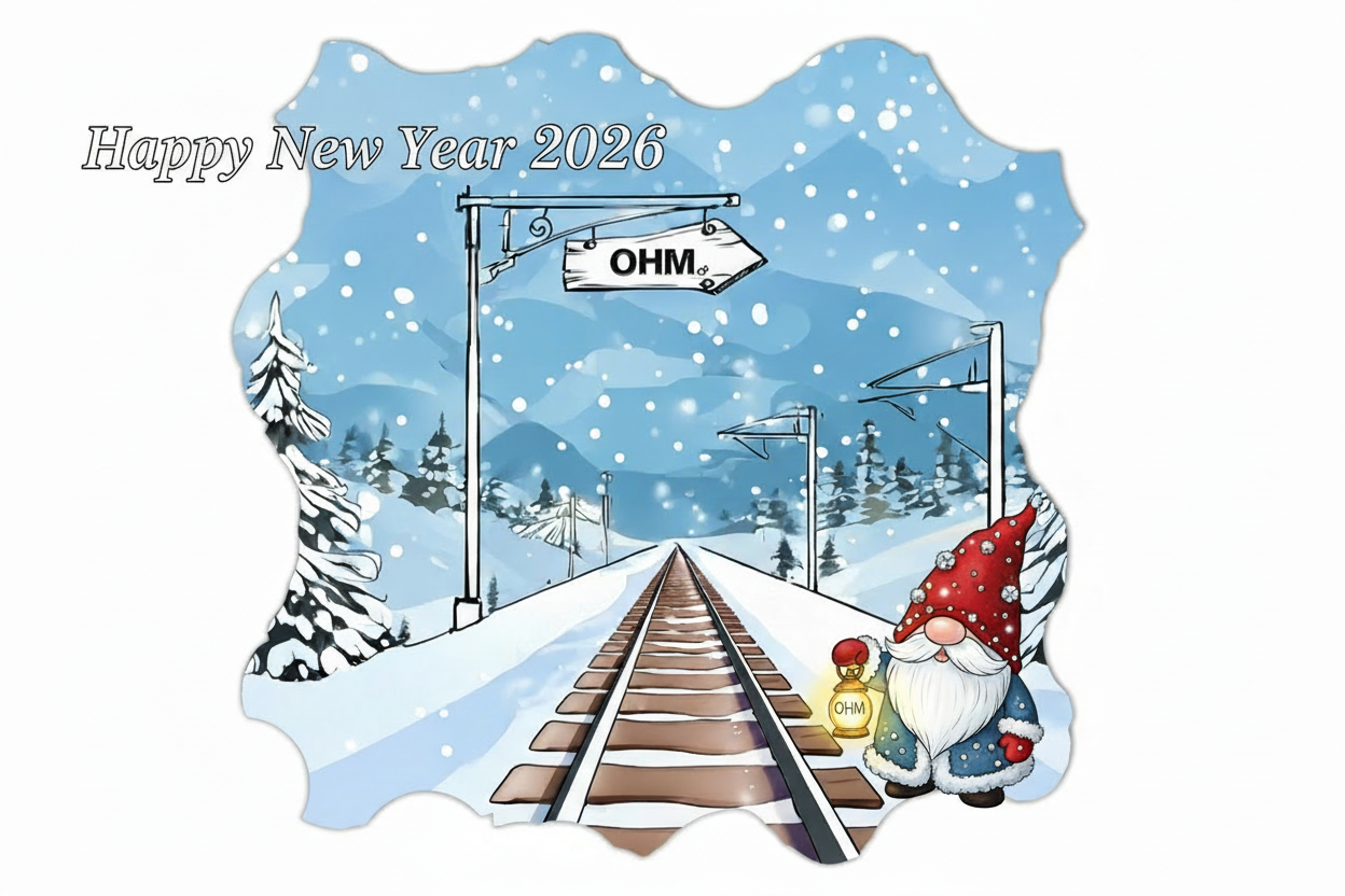 Happy New Year 2026 Banner with OHM Gnome
