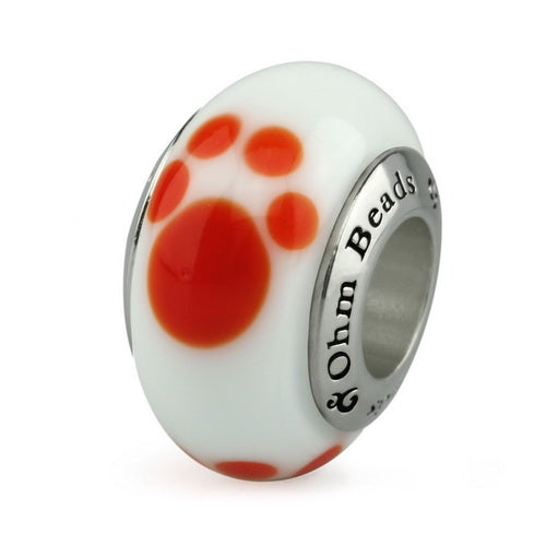 Orange/White Paw Print (Retired)