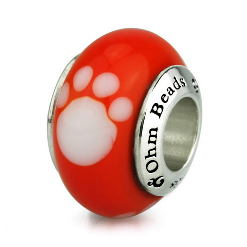 White/Orange Paw Print (Retired)