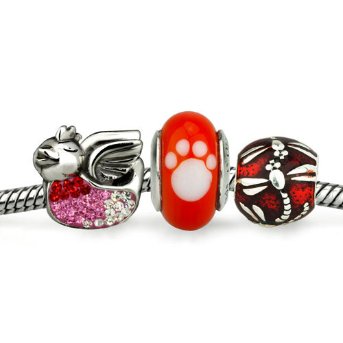 White/Orange Paw Print (Retired)