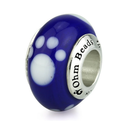 White/Blue Paw Print (Retired)