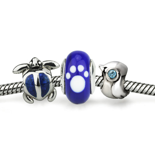 White/Blue Paw Print (Retired)