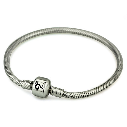 OHM Snap Clasp Sterling Silver Bracelet (Retired)