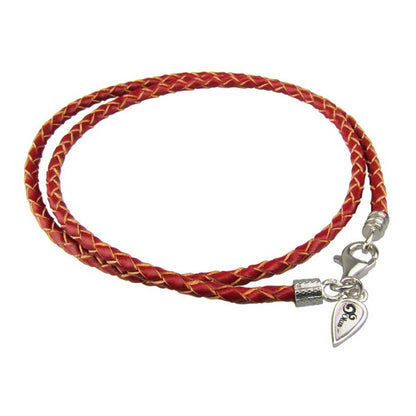 Lobster Clasp Leather Wrap Bracelet (Retired)