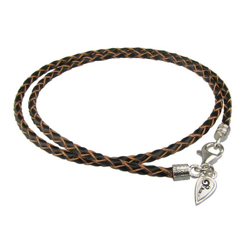 Lobster Clasp Leather Wrap Bracelet (Retired)