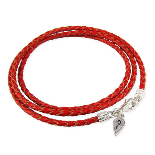 Lobster Clasp Leather Wrap Bracelet (Retired)