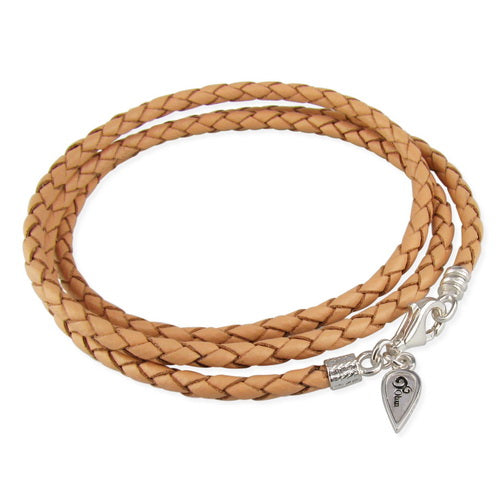 Lobster Clasp Leather Wrap Bracelet (Retired)